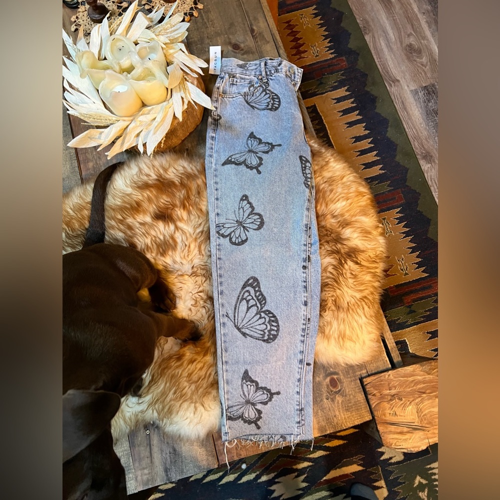 Pacsun high waisted butterfly jeans